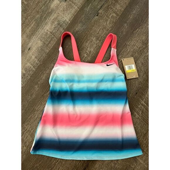 Nike Women's V Back‎ Tankini Top-Size Small - Picture 3 of 7